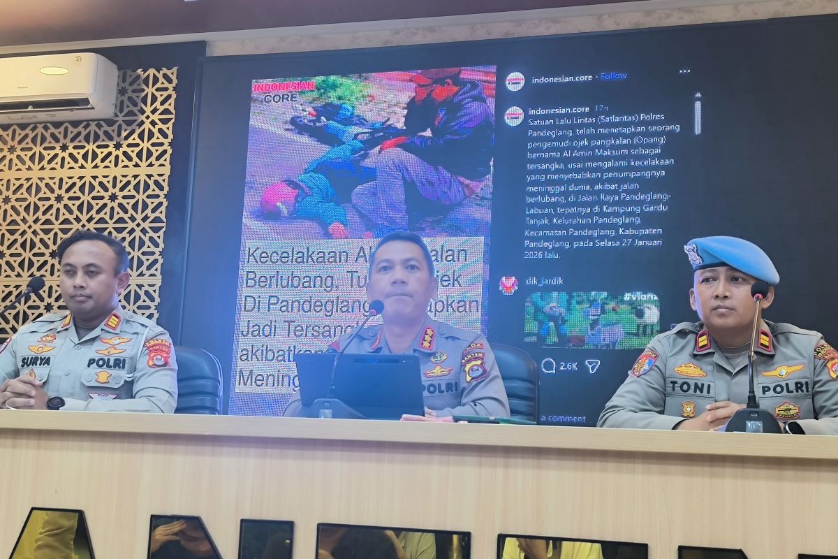 Polda Banten tegaskan belum tetapkan tersangka laka ojek di Pandeglang