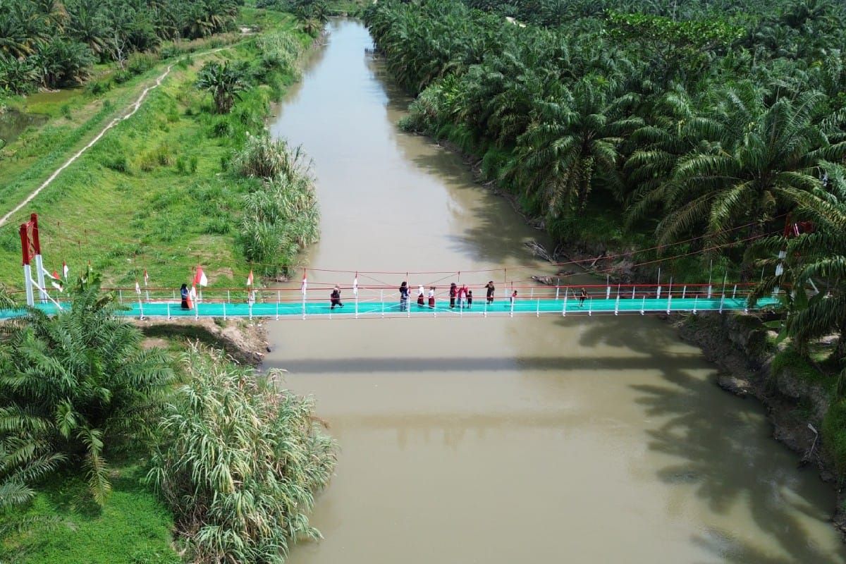 TNI selesaikan jembatan perintis di Batu Bara penghubung antardesa