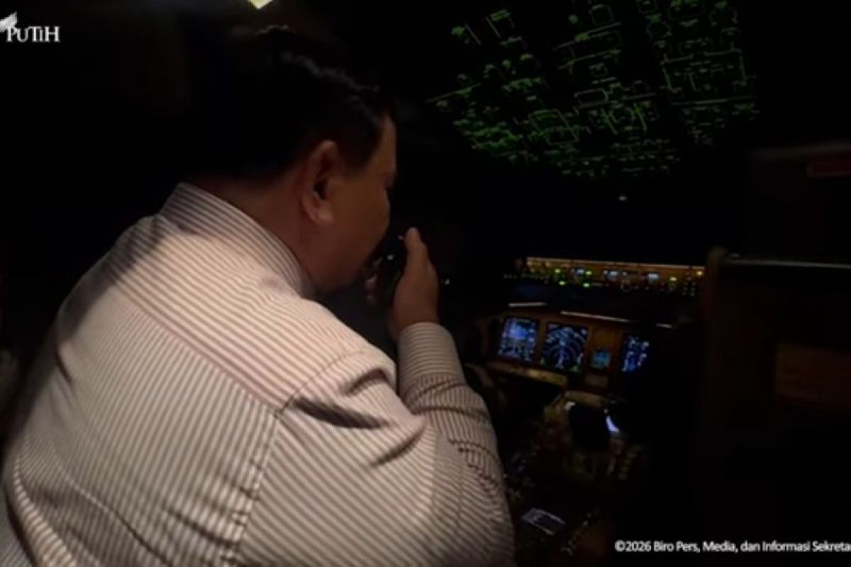 Prabowo ucapkan "Ramadhan Mubarak" dari langit Yordania