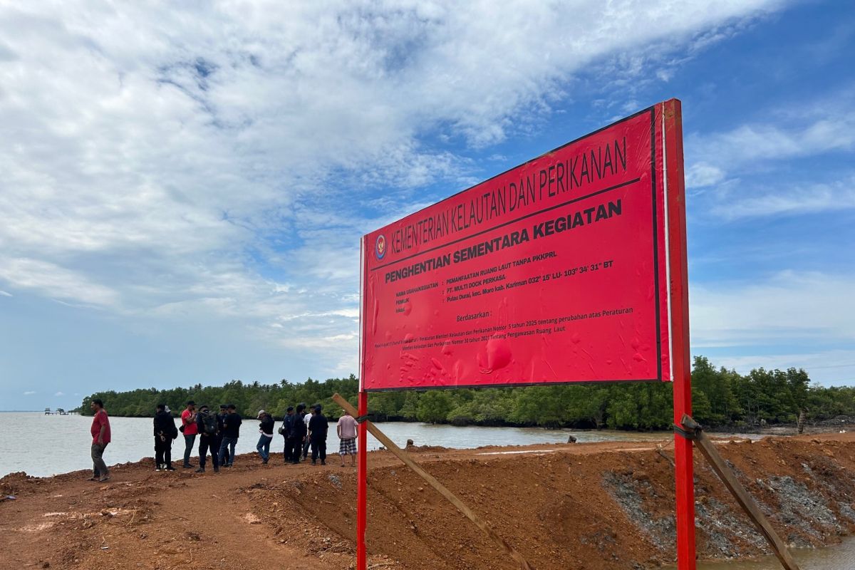 KKP hentikan sementara kegiatan reklamasi ilegal di Morowali