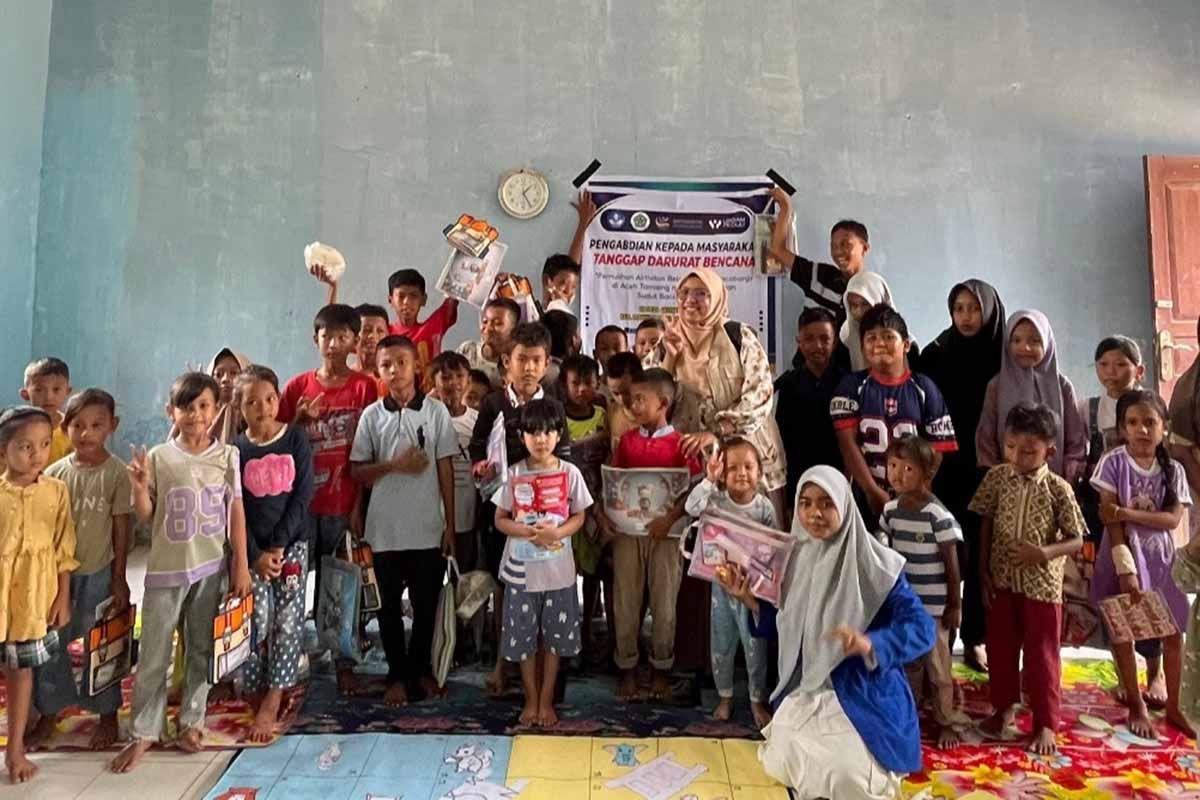 Dosen Unsam hadirkan sudut baca untuk anak penyintas bencana