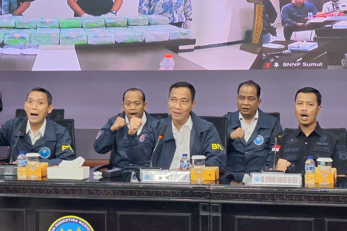 BNN gagalkan peredaran 160 kg sabu dan 200 kg ganja