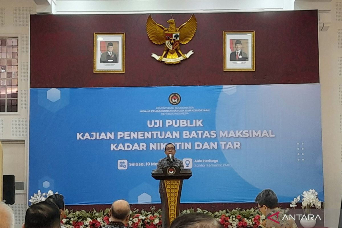 Menko PMK buka diskusi publik batas nikotin dan tar