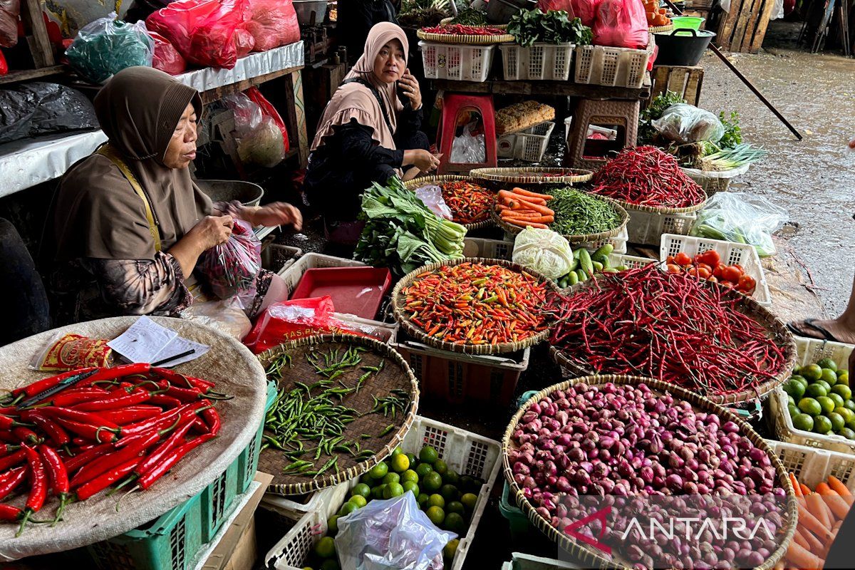 Harga bawang merah Rp46.900/kg, cabai rawit Rp83.850/kg Senin pagi ini