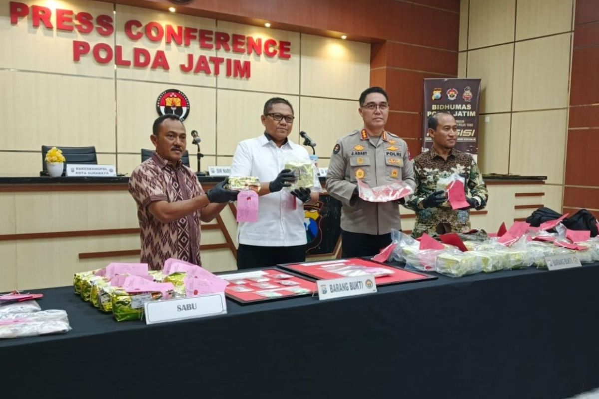Polda Jatim gagalkan peredaran 33 kg sabu-sabu jaringan antarwilayah