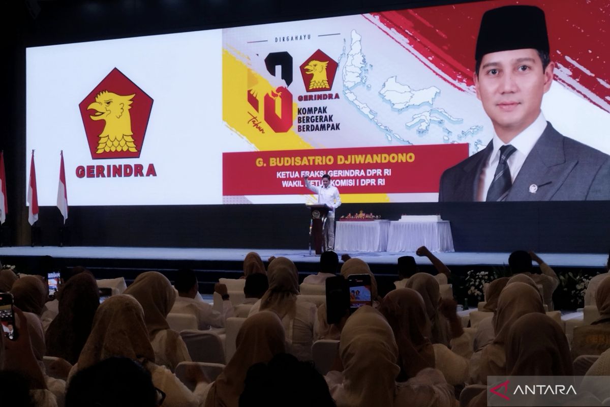 Gerindra gelar HUT Ke-18 di DPR, dihadiri elite partai hingga menteri