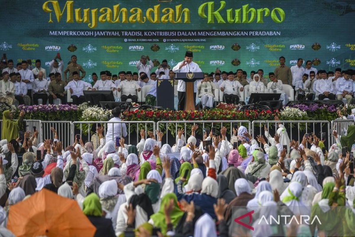 Bahagia di tengah NU, Prabowo: Saya lebih berani mengabdi bela rakyat
