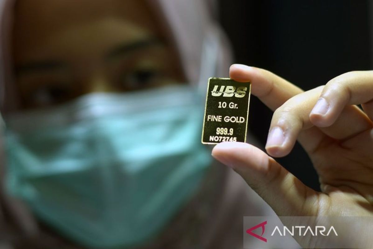 Senin pagi ini harga emas UBS dan Galeri24 di Pegadaian stabil