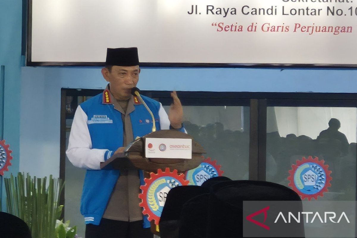 Kapolri ajak buruh KSPSI bersatu dukung upaya perdamaian Presiden