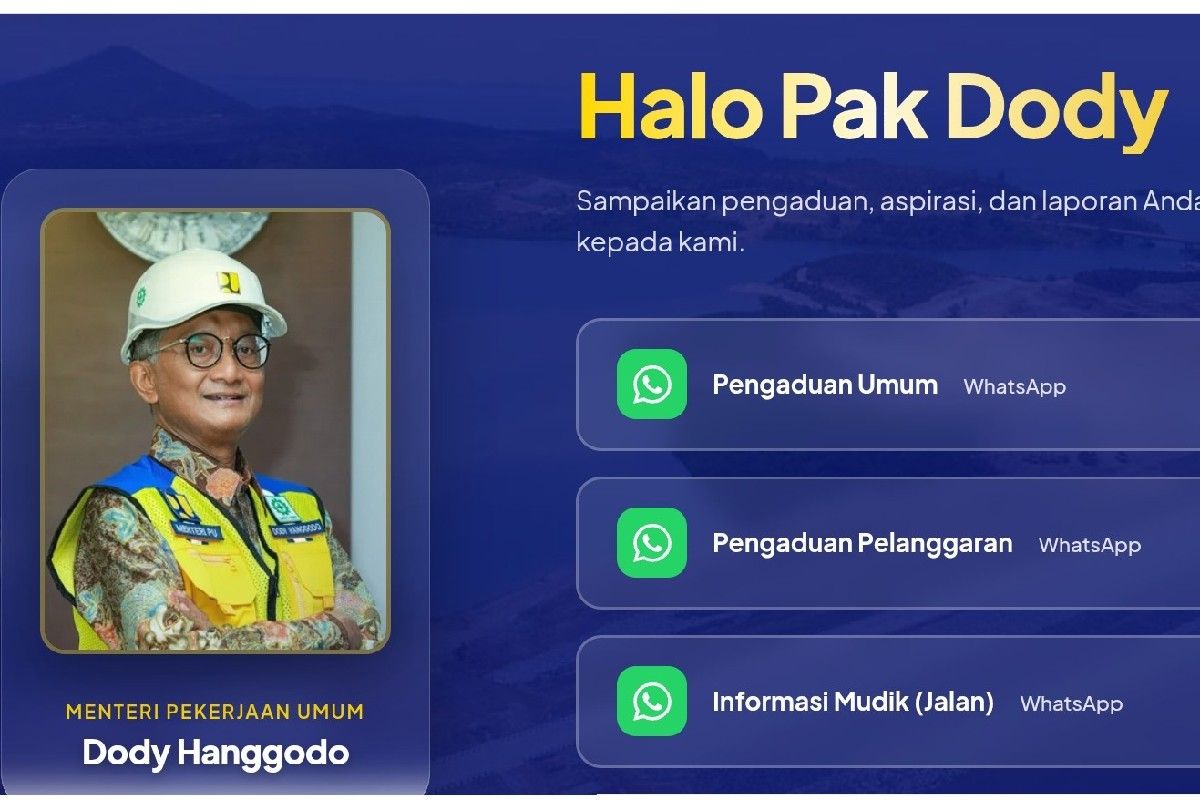 Menteri PU buka kanal pengaduan Halo Pak Dody bagi masyarakat