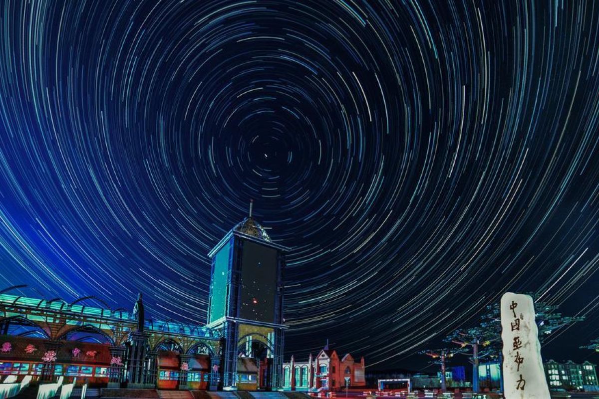 Menikmati pemandangan langit di Resor Ski Yabuli China