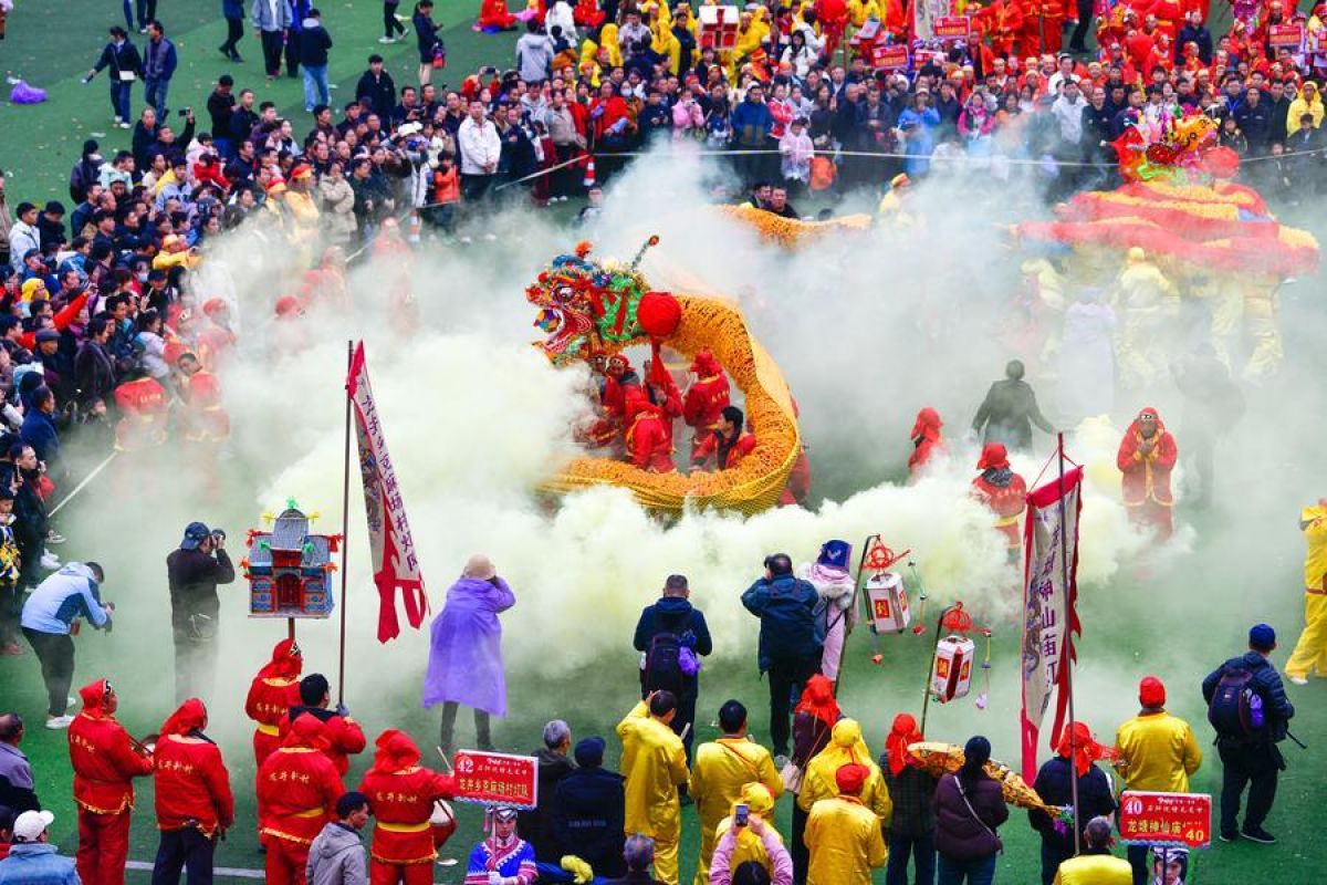 Menengok kemeriahan Festival Maolong kelompok etnis Yilao di Guizhou