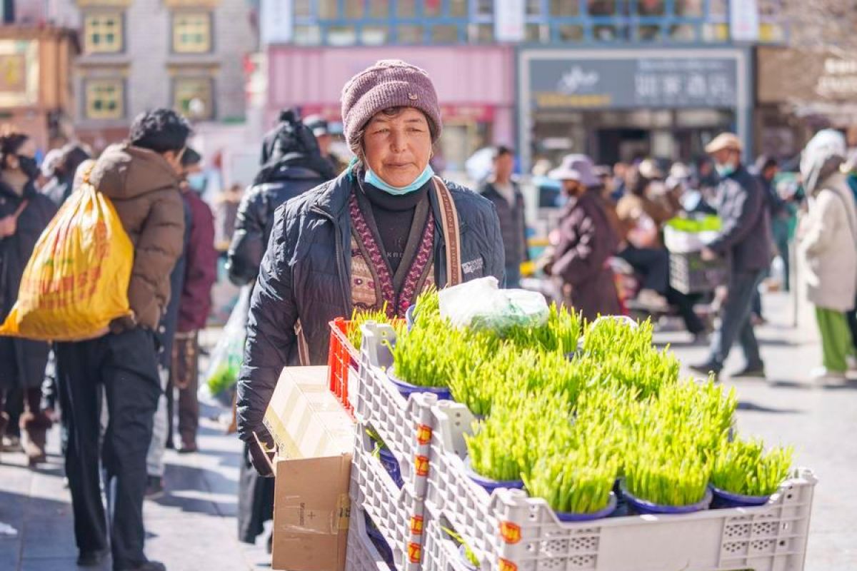 Menengok suasana pasar-pasar di Lhasa, China, jelang tahun baru Tibet