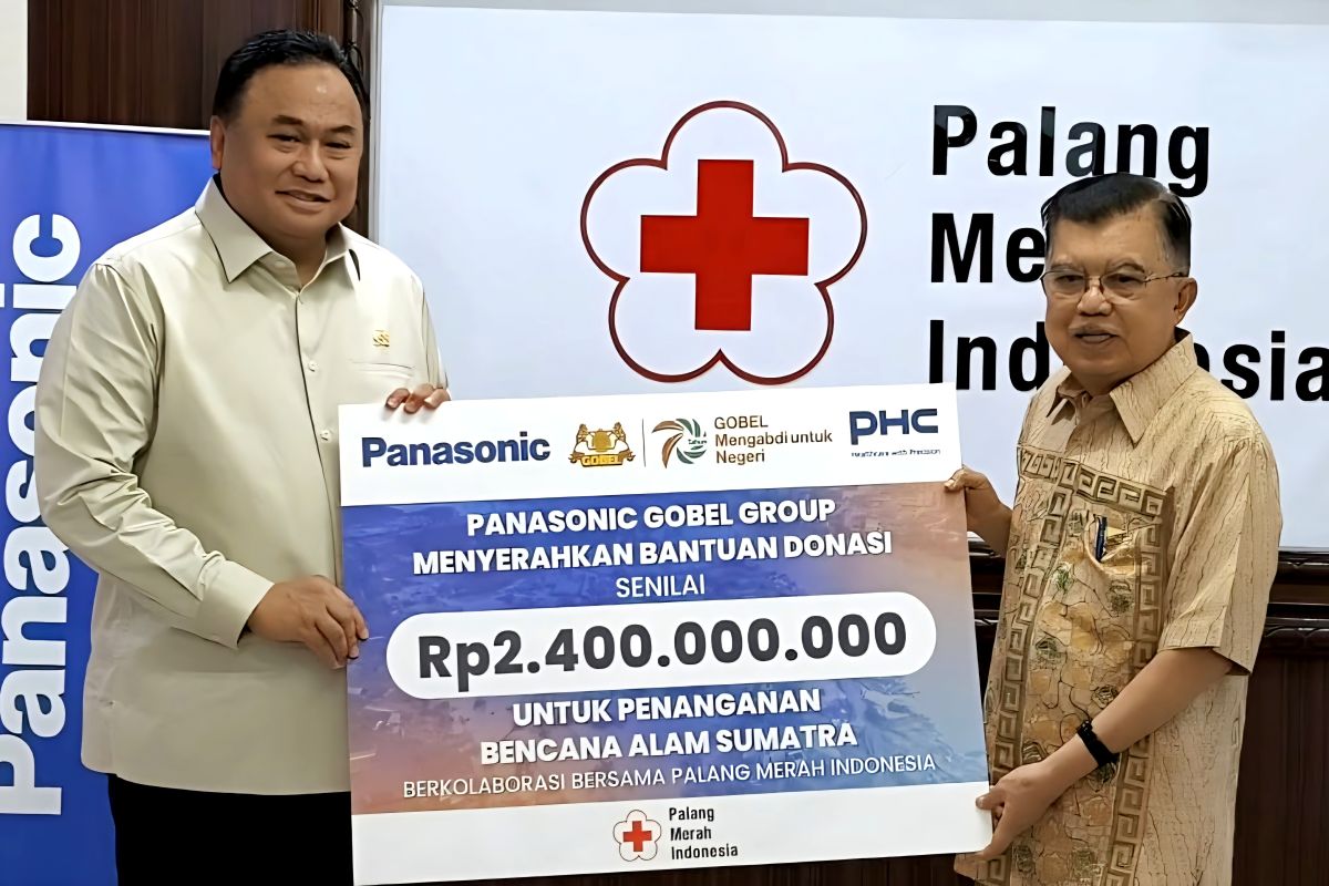 PMI terima Rp2,4 miliar dari PanasonicGobel guna rehabilitasi Sumatera