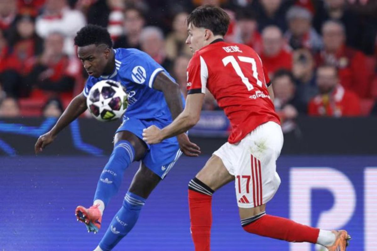 Vinicius Junior bawa Real Madrid bungkam Benfica di kandangnya