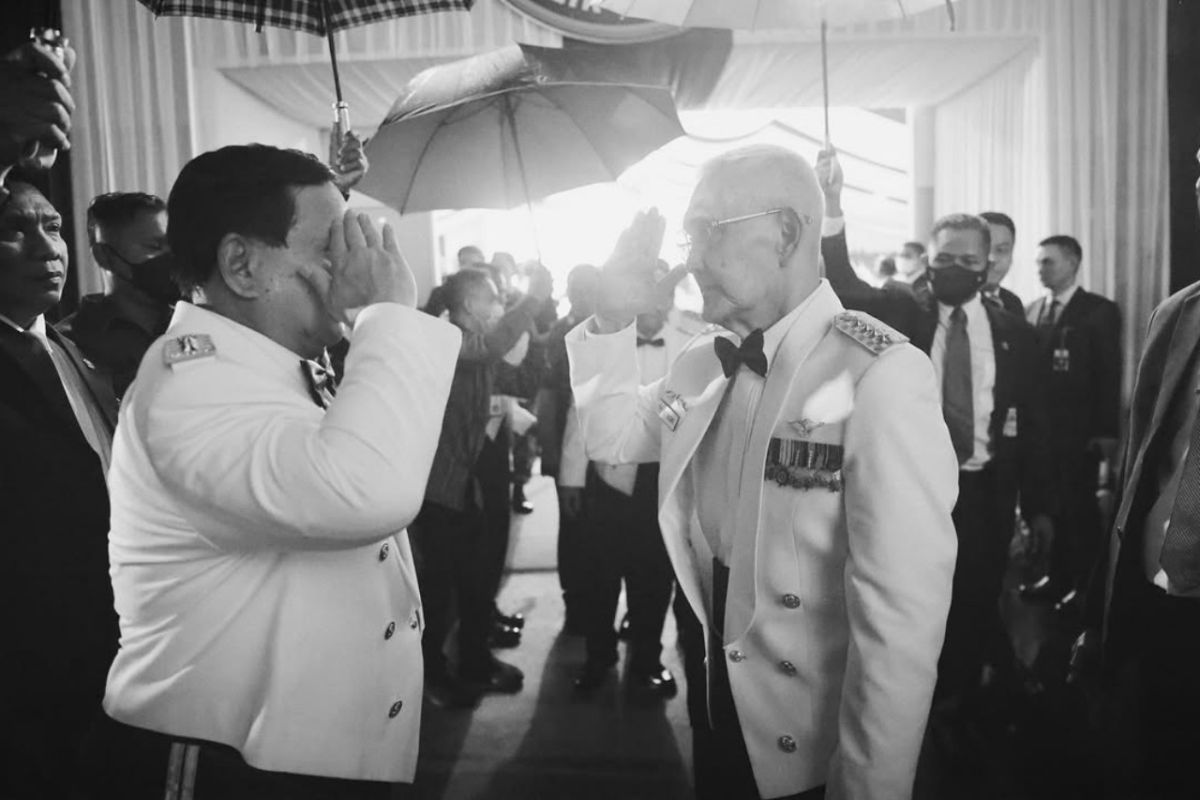 Prabowo kenang Try Sutrisno prajurit dan pemimpin utamakan tanah air