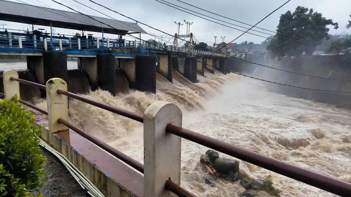Tinggi Muka Air Bendung Katulampa 70 Cm, Status Siaga 4 Kamis 19 Februari 2026 Pukul 14.00 WIB