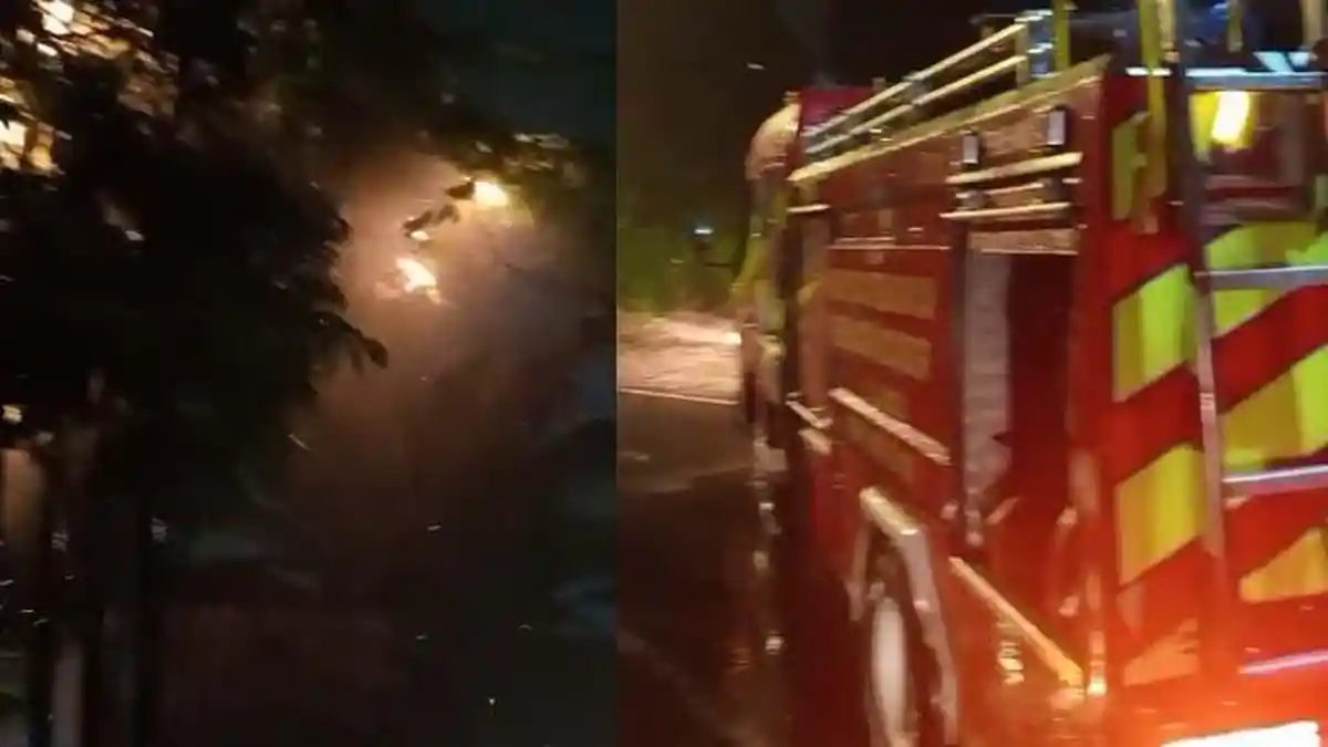Kabel Tiang Listrik di Lawang Gintung Bogor Terbakar Dini Hari Tadi, Warga Panik Telepon Damkar