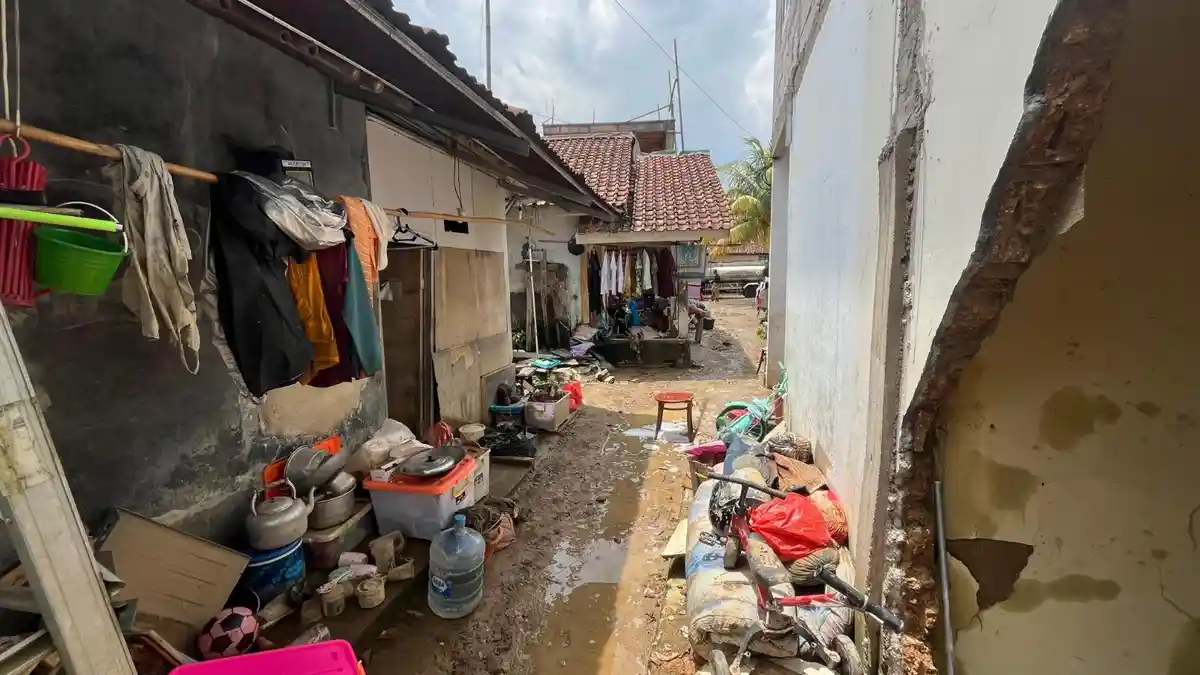 Penampakan Pemukiman Warga Pasca Terendam Banjir di Babakanmadang Bogor, Sebanyak 160 KK Terdampak