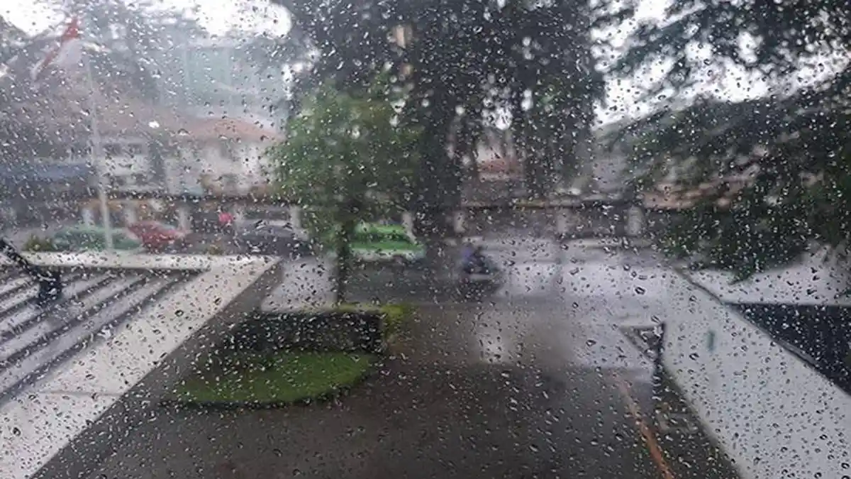 Update Cuaca Rabu Siang : Wilayah Bogor Diguyur Hujan Deras, Bendung Katulampa Masih Normal