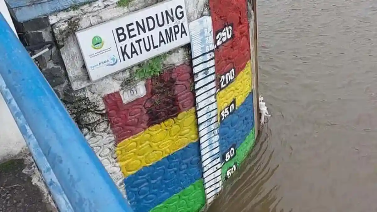 Diguyur Hujan Gerimis, TMA Bendung Katulampa Kota Bogor Bertahan di Bawah 50 cm