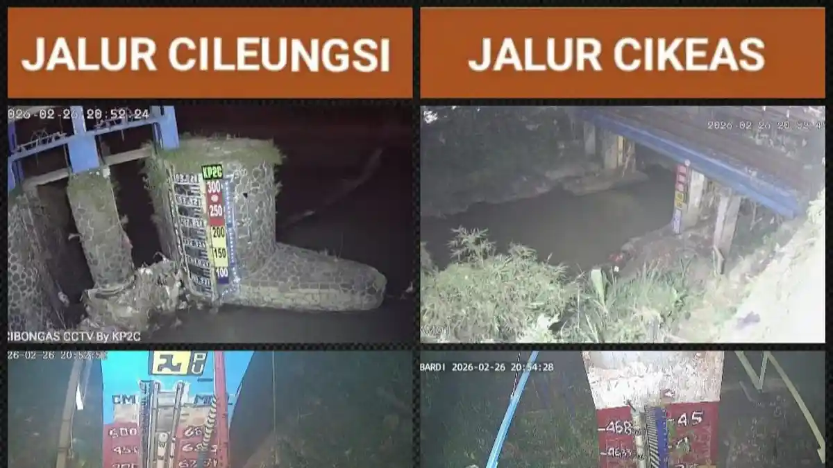 Tinggi Air Sungai Cikeas dan Cileungsi Bogor Normal Malam Ini, Cuaca Mendung Tipis