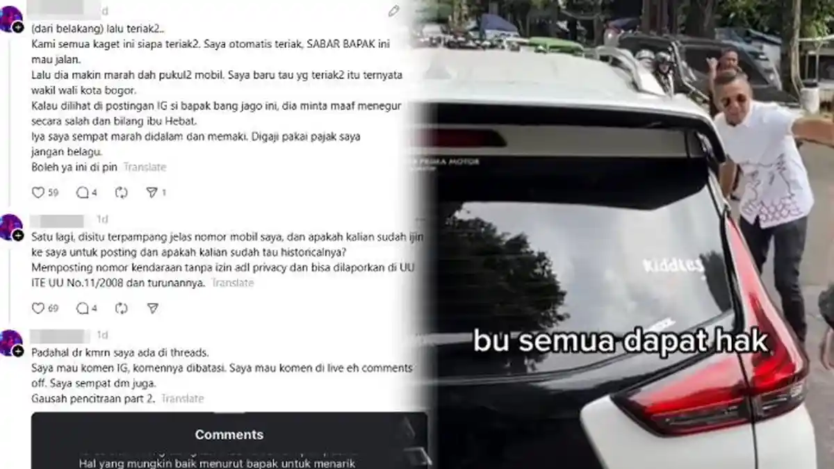 Curhat Warga Mobil Dipukul Wakil Wali Kota Bogor Saat Urai Macet: Digaji Pakai Pajak Jangan Belagu