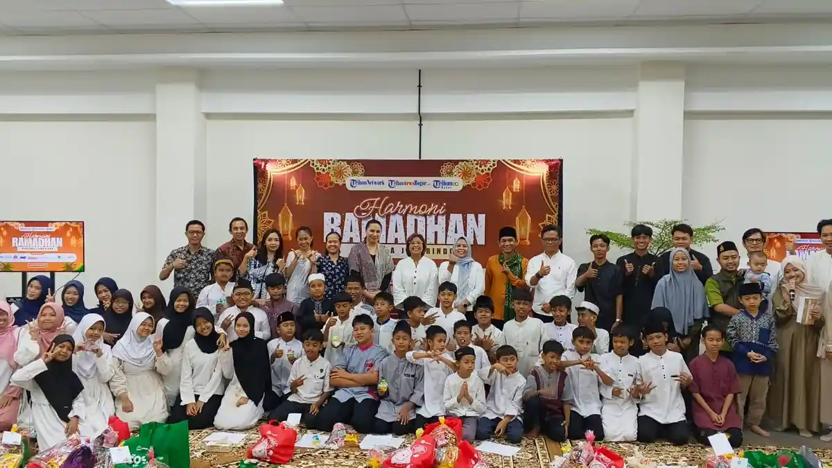 Keseruan Puncak Harmoni Ramadan Tribunnews Bogor, Berbagi Santunan hingga Makan Bersama Anak Yatim