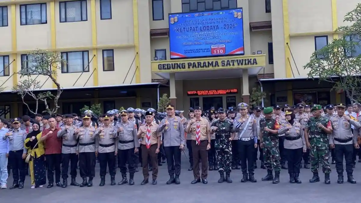 1.418 Personel Bertugas di Operasi Ketupat Lodaya Kota Bogor 2026, Personel Siapkan Rekayasa Lalin